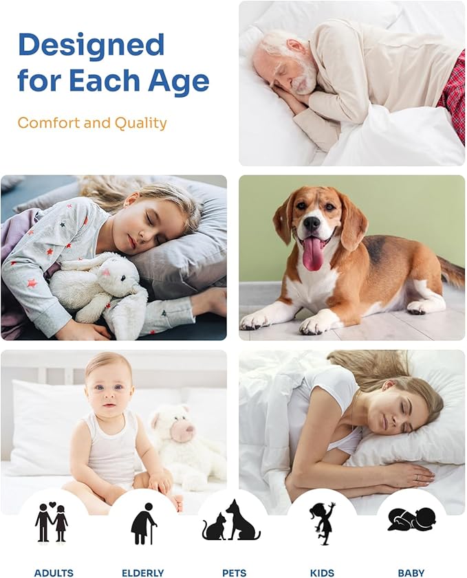 Washable Bed Pads 34" x 36" - 8 Pack, Blue, Waterproof Bed Pads for Incontinence, Bed Wetting Pads for Bed, Sofa, Floor, Resuable Underpads for Adults, Seniors, Pet