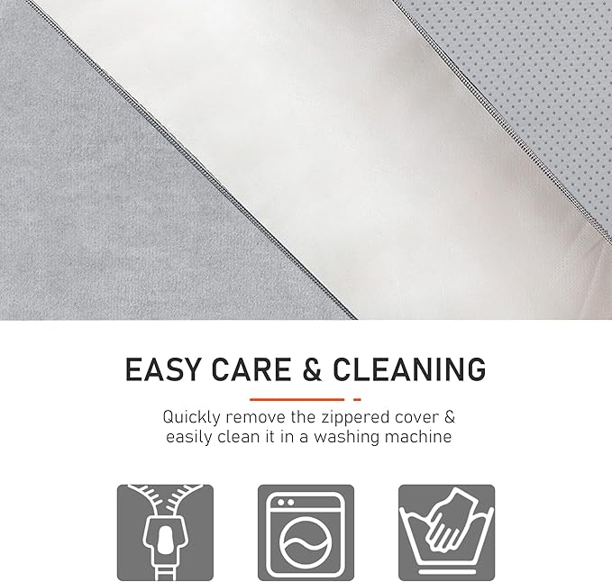 Dog Stairs for Small Dogs, High Density Foam Dog Steps, Extra Wide Non-Slip Pet Ramp for High Beds Or Couch, Soft Doggie Ladder for Dogs Injured, Older Pets, Small Cats (Fleece-Gray, 4 Steps)