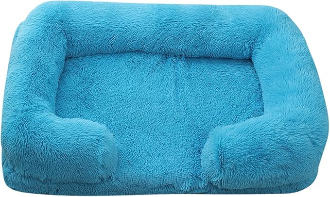 Dog Beds Large Sized dog Orthopedic, Sofa Dog Bed with Waterproof Lining and Nonskid Bottom, Rectangle Washable Dog Bed for Medium Small Dogs and Cats Comfortable ( Color : Blue , Size : 31 x 21" )