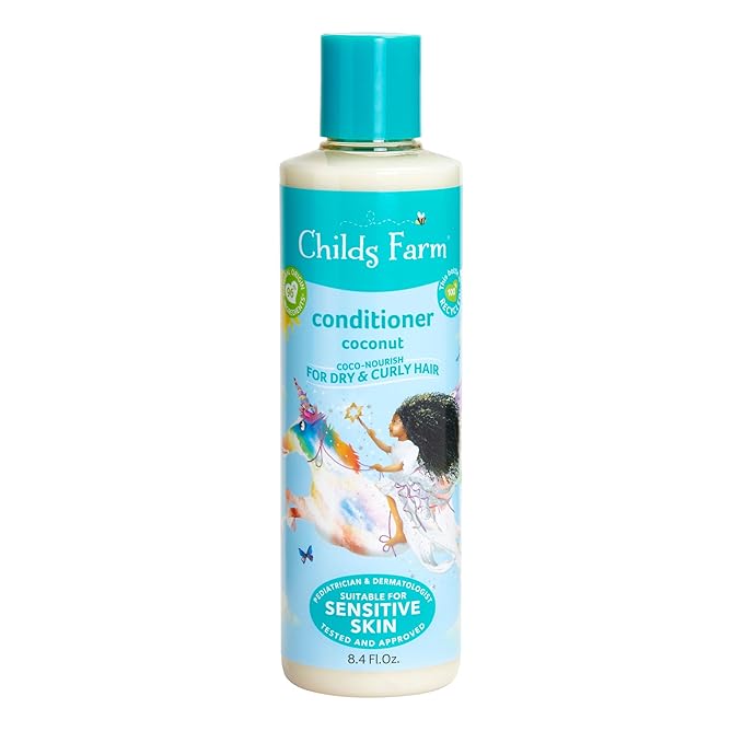 Childs Farm, Kids Conditioner for Curly, Dry Hair, Coco- Nourish Conditioner, Contains Wonderful Fragrance which Doesn’t Irritate Sensitive Skin, 8.4 Fl Oz