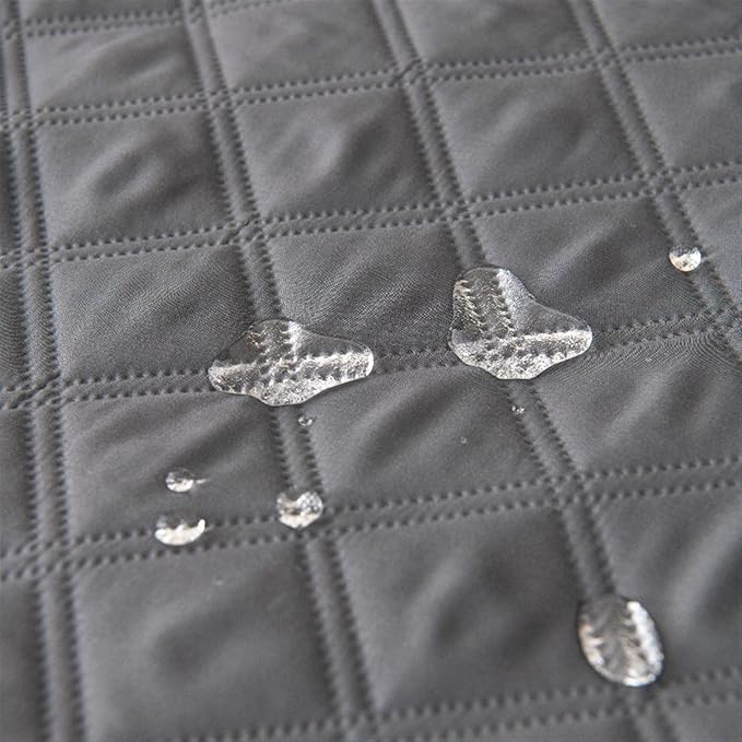 GIBZ Waterproof Dog Bed Cover Anti Slip Pet Furniture Protector Blanket Washable Thick Quilted Mat, Grey, 172x208cm
