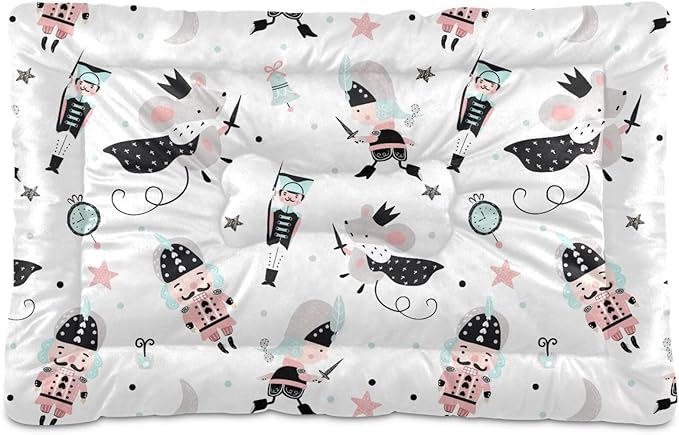 Pet Bed Christmas Nutcracker Mouse King Dog Bed Mat Absorbing Non Slip Pad Pet Sleeping Mat for Small, Medium, and Large Dogs Puppy Cat 36 in x 24 in