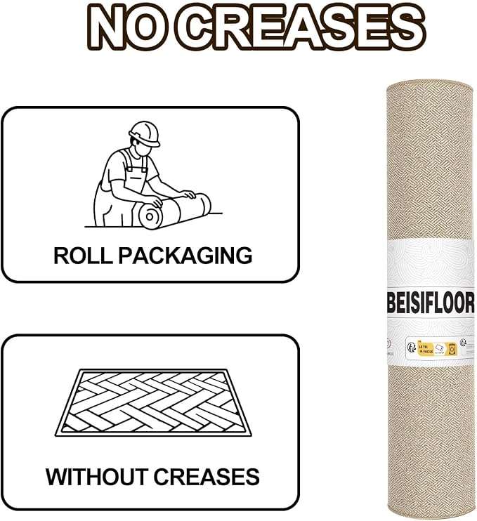 Ultra Thin Door Mat Indoor Entrance 17"x29", Low-Profile Indoor Door Mat