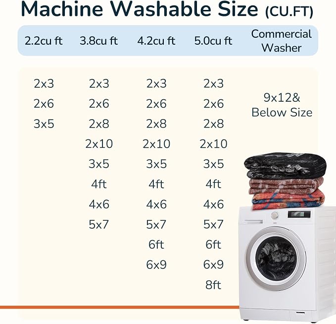 BESTSWEETIE Area Rug 6x9 Rug Machine Washable Rug Non-Slip Low Pile Print