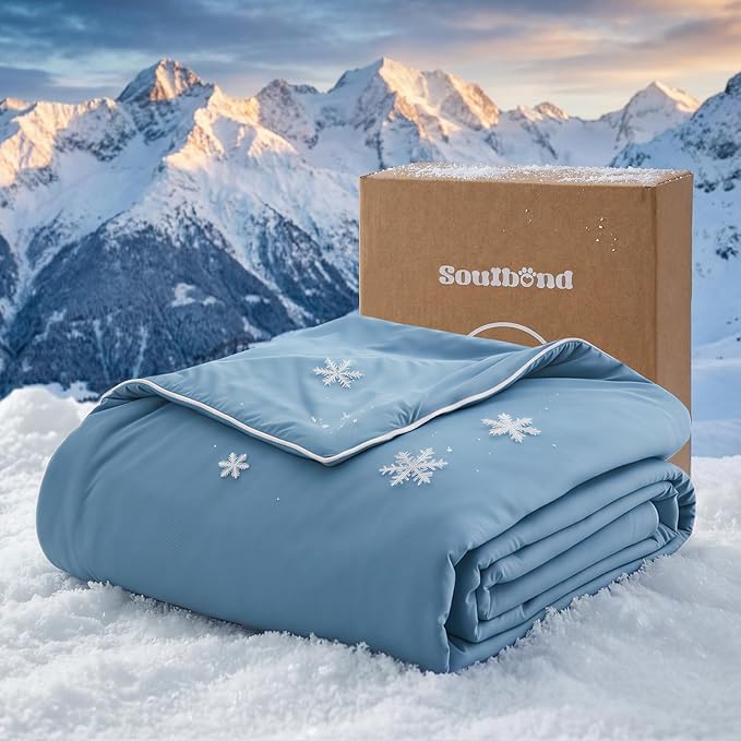 Soulbond Cooling Blanket for Medium Dogs - Q-MAX>0.45, Washable Cool Pet Cats Throw Blanket for Hot Weather, Self-Cooling Soft Dog Mat for Bed Crates Couch Sofa Cars(29"x40", Ocean Blue)