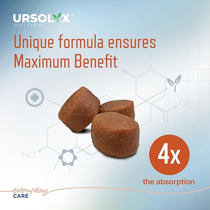 Virbac URSOLYX Soft Chews for Dogs | Muscle Health Support for Senior, Active or Recovering Dogs, Small | 60 Count 2- Month Supply