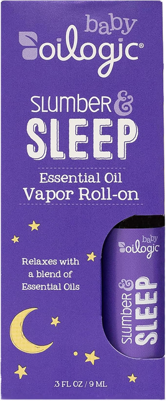 Oilogic Slumber & Sleep Roll-On Essential Oil for Babies & Toddlers - Gentle Aromatherapy Essential Oils, Mess-Free Comfort & Wellness Blends - Pediatrician-Tested Safe for Baby, .2 Fl Oz