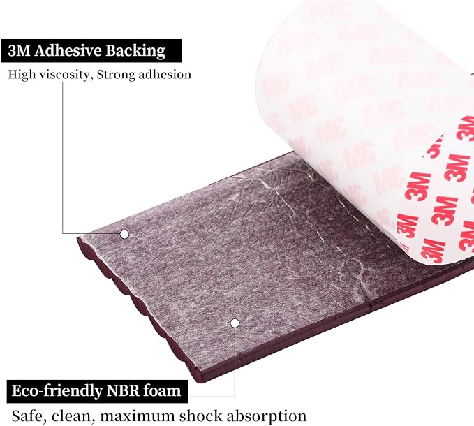 Corner Protector for Baby, Widen Edge Protector with Adhesive Backing, Baby Proofing Edge Corner Protectors Self Adhesive Furniture Corner Guard Bumper for Table, Desk, Fireplace (Brown, 16.4ft)
