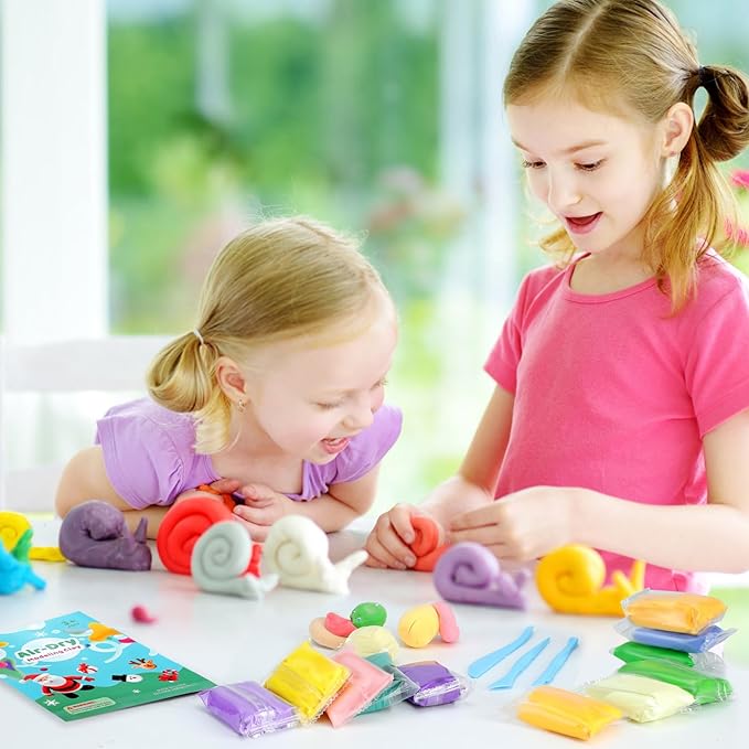Air Dry Clay 66 Colors, Modeling Clay for Kids, Model Magic Clay, DIY Molding Clay Kit with Sculpting Tools, Soft & Ultra Light, Art and Crafts for Boys and Girls 3-12 Years Old.