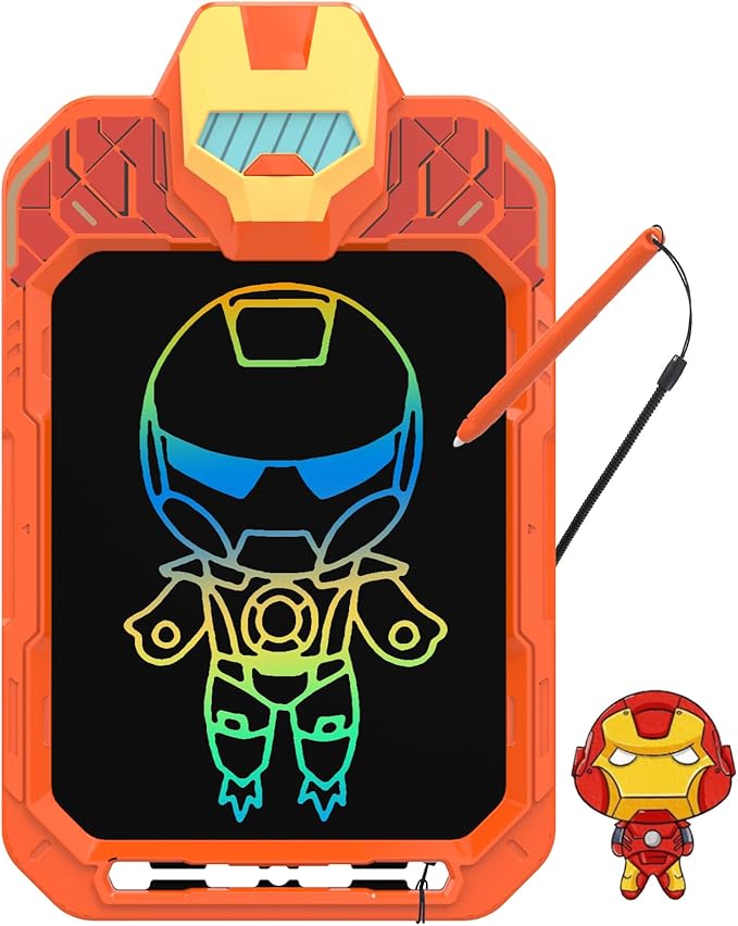 LCD Writing Tablet Doodle Board 10 Inch, Colorful Drawing Pad, Electronic Drawing Tablet, Drawing Pads,Travel Gifts for Kids Ages 3 4 5 6 7 8 Year Old Girls Boys (Mech Warrior)
