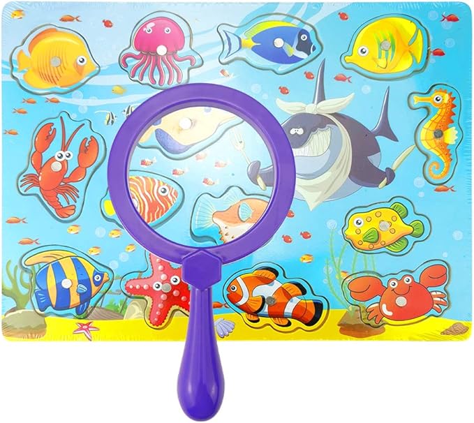 Kids Jumbo Magnifying Glass with Stand- 6 Pieces,Ages 3+, Easy Grasp Primary Science Magnifiers with Stand,Science Classroom Accessories, Teacher Supplies, Observation Toys for Kids