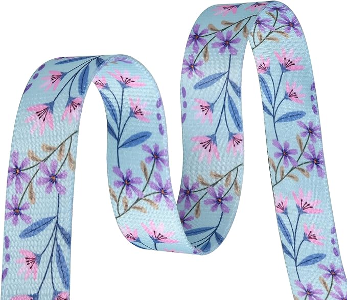 Dog Collar and Leash Set with Bohemia Floral Tribal Geometric Patterns - Soft Ethnic Style Collar Adjustable for Small Medium Large Dogs(Pink + Purple Floral Set,S)