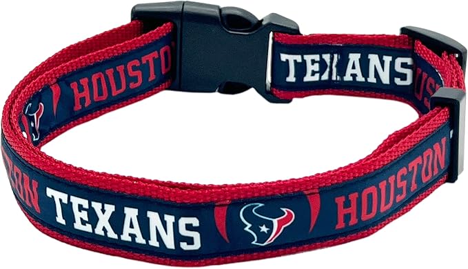 NFL PET Collar Houston Texans Dog Collar, Small Football Team Collar for Dogs & Cats. A Shiny & Colorful Cat Collar & Dog Collar Licensed by The NFL