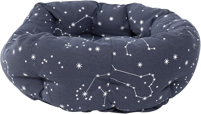 Fringe Studio Pet Bed, Celestial Round Cuddler, 29 x 24 x 9 inches (215004)