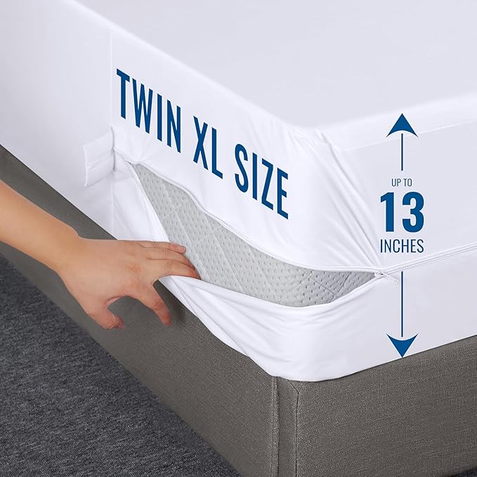 Utopia Bedding Zippered Mattress Encasement Twin XL Size (Pack of 10), 100% Waterproof, Dust Mite and Bed Bug Proof Mattress Protector, Absorbent 6-Sided Mattress Cover