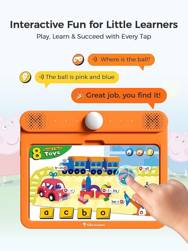 Interactive Electronic Learning Pad - Learn-to-Read System with 70 Sound Pages, Card-Insert for Alphabet, Words, Numbers, Music, Learning Activities for Kids 3-5 Years Old