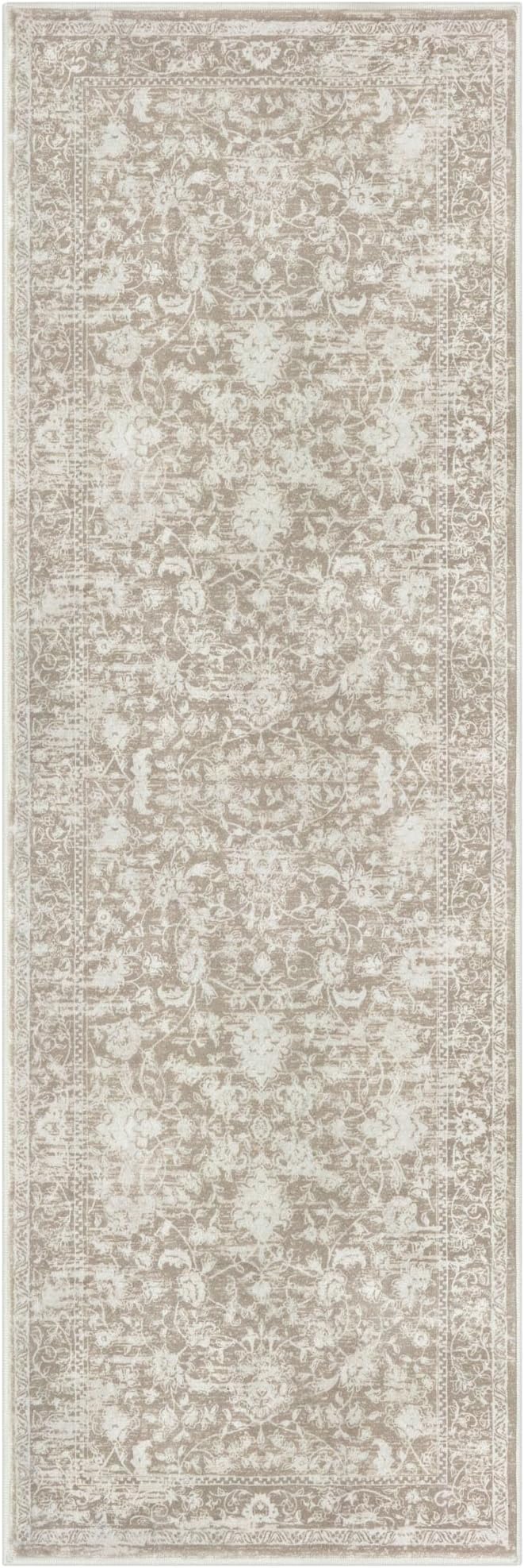 KILOCOCO Hallway Runner 2x6 Kitchen Runner Rug Printed Vintage Floral Washable