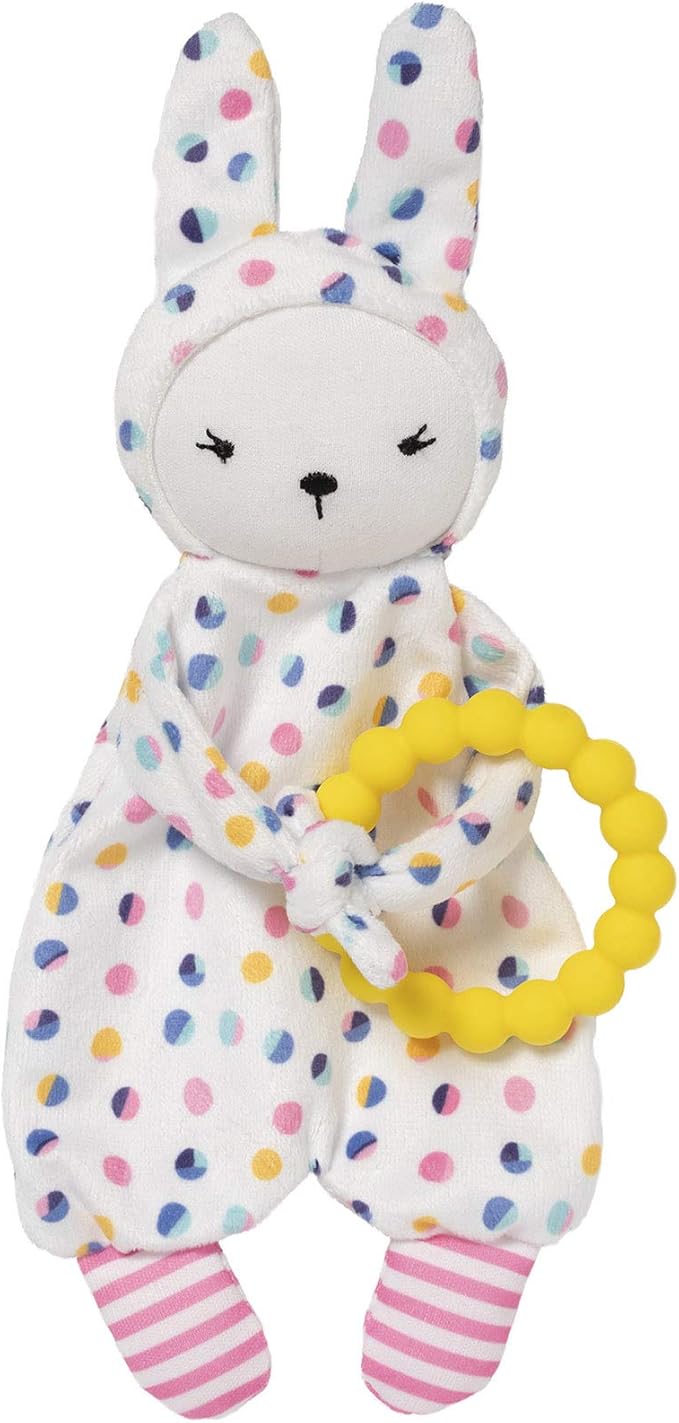 Manhattan Toy Cherry Blossom Days Baby Bunny Soothing Mini Blankie with Removable Silicone Teether Multi