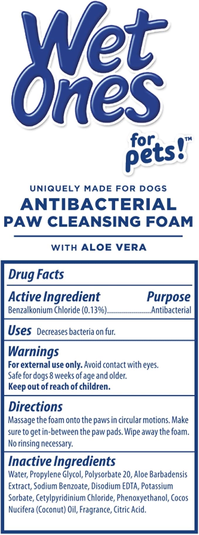 Wet Ones for Pets Antibacterial Dog Paw Cleaner with Built-in Scrubber Brush, Tropical Splash Scent - Foaming Cleanser for Dog Paws - Paw Washer & Grooming Care, 5 Ounce