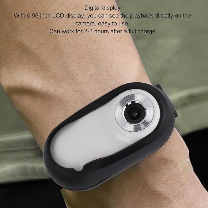 1080P Dog Collar Camera, Wireless Pet Camera with 0.96 inch LCD Display, 170° Wide Angle, USB Rechargeable for Dogs Cats