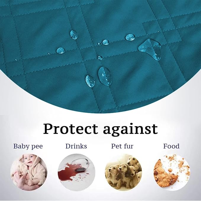 Waterproof Dog Bed Covers for Couch Protection, Water-Resistant Soft Dog Pet Blanket Anti-Slip Dog Blanket for Bed, for Furniture Bed Couch Sofa (Deep Blue,82x82inch)