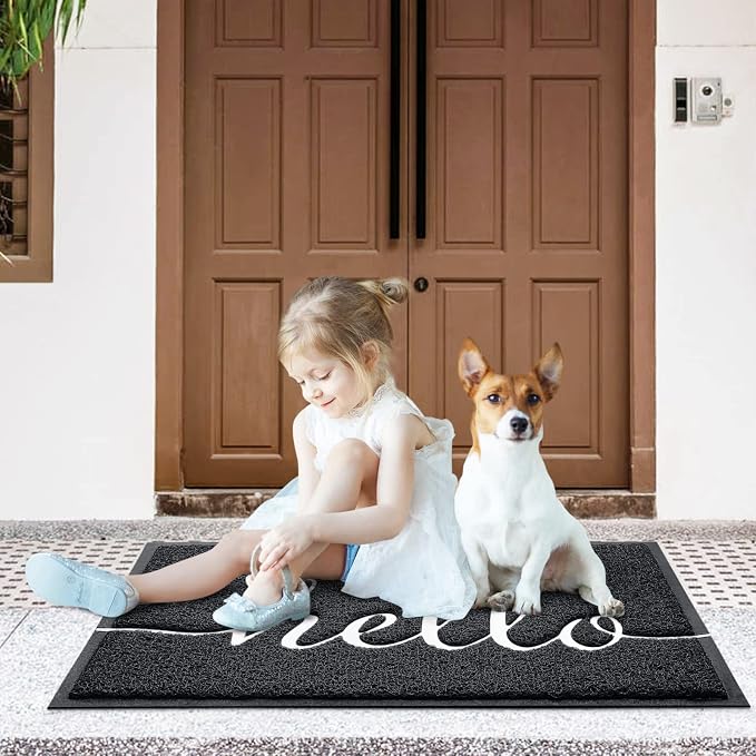 CozyBounty Door Mat Hello Mats Outdoor Indoor Non-Slip Doormat