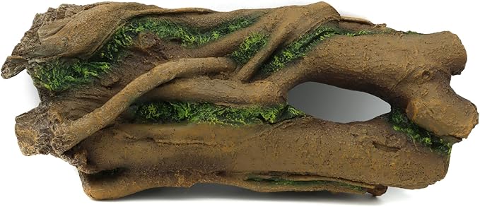 JIHAQUA Aquarium Resin Bark Terrarium Decor, Lizard, Snake or Reptile Hide,Lizard, Spider and Aquarium Fish Hide Cave (Large Bark B)