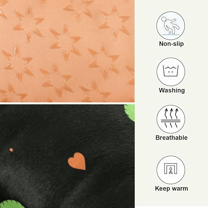 Heart Shamrock Pet Bed Cute Dog Bed Mat Absorbing Non Slip Pad Pet Sleeping Mat for Small, Medium, and Large Dogs Puppy Cat 24 in x 18 in