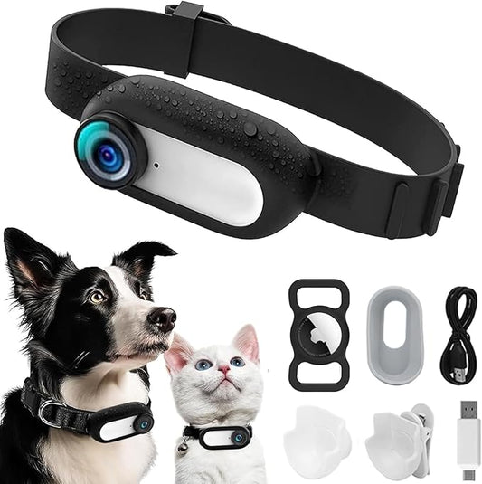 ehomful Updated Cat Collar Camera,Pet Sport Camera with Video Records,Wireless Mini Body Small Cam HD 1080P Security Cameras Outdoor/Indoor Puppy Supplies/Stuff Birthday Gift No WiFi Needed