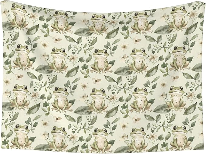 Waterproof Dog Blanket Soft Pet Blanket for Puppy Cat, Fleece Cat Throw Blankets for Furniture Bed Couch Sofa Reversible - Cute Frog 3