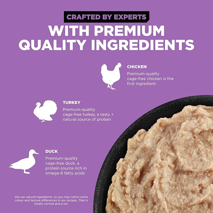 Go! Solutions Carnivore, Grain-Free, Protein Rich Wet Cat Food, Chicken, Turkey and Duck Pâté, 6.4 oz