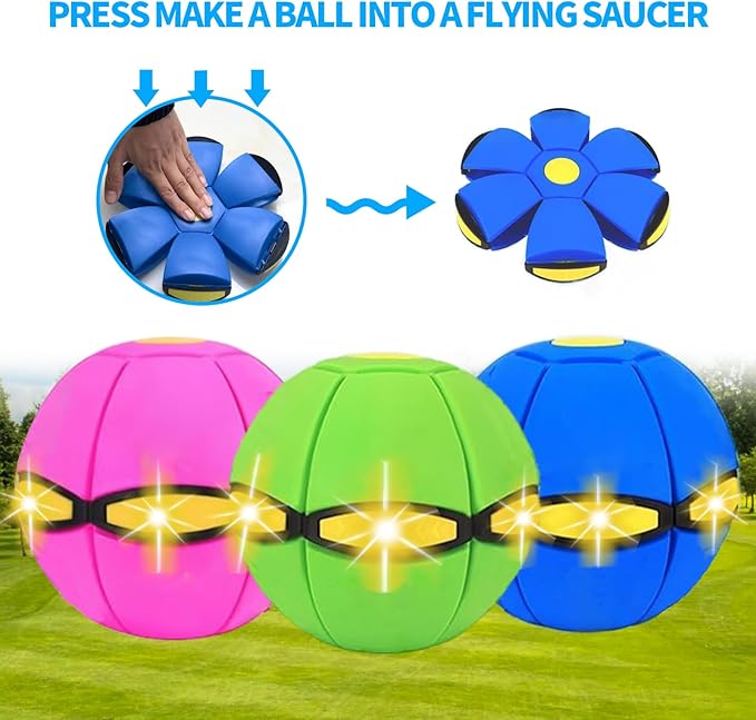 Dog Flying Disc Toy, Flying Saucer Ball for Dogs, Outdoor Games Red+Pink 2PCS