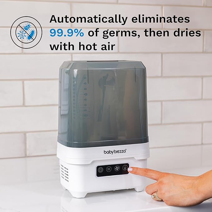 Baby Brezza Portable Baby Bottle Sterilizer Dryer for Travel - Mini Sterilizer Fits Bottles, Pump Parts and Accessories