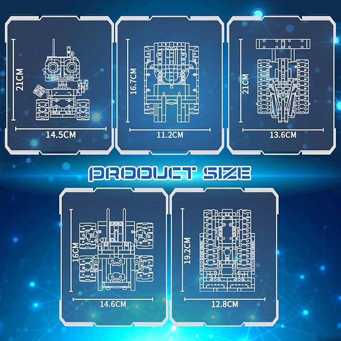 5in1 STEM Robot Building Kit, 560 PCS APP/Remote Control Mech RC Robotics for Kids Ages 8-12, Science Kit Coding Robots Toy Set, Birthday Gifts for Boys Age 8-14+