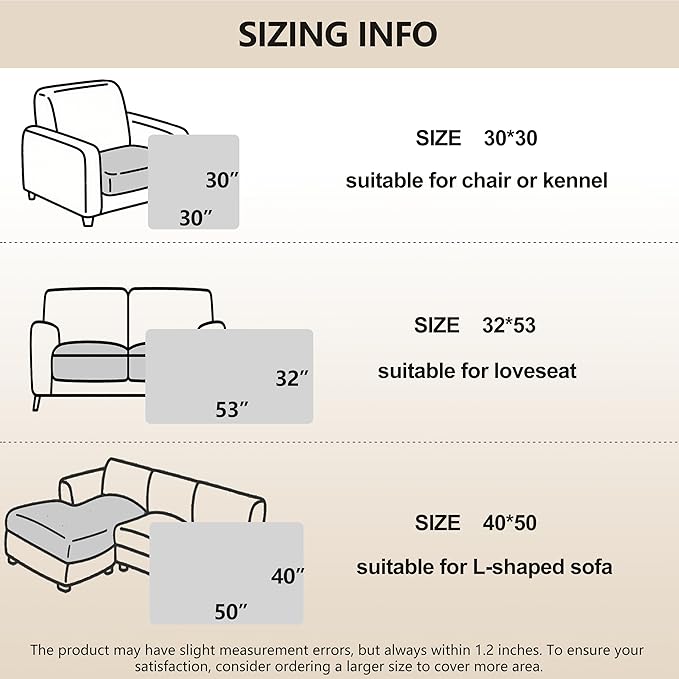 gogobunny 100% Double-Sided Waterproof Dog Bed Cover Pet Blanket Sofa Couch Furniture Protector for Puppy Large Dog Cat, Reversible (32x53 Inch (Pack of 1), Dark Beige/Light Beige)