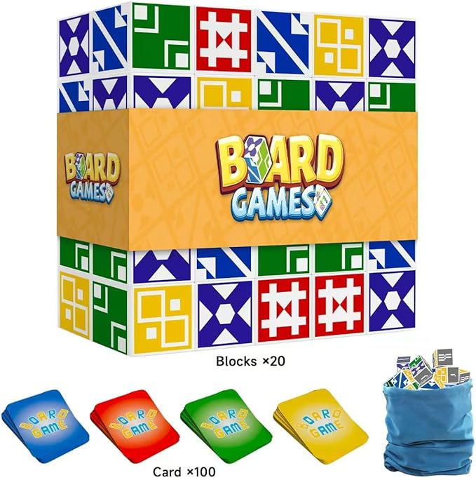 Matching Puzzle Game for Kids & Adults, Family Board Games Block for Boys & Girls Ages 4-8 8-12, 2+ Player Card Puzzles for Children 3+ Year Olds