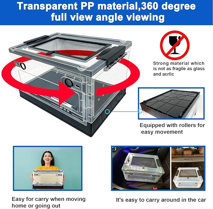 Hamster breeding House Reptile breeding Cages with Wheels (Small Size)