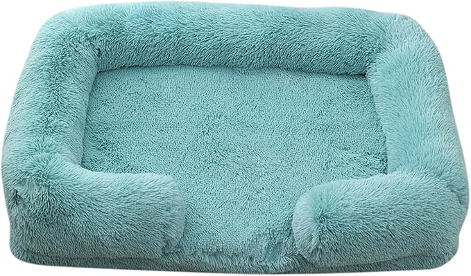 Dog Beds Large Sized dog Orthopedic, Sofa Dog Bed with Waterproof Lining and Nonskid Bottom, Rectangle Washable Dog Bed for Medium Small Dogs and Cats Comfortable ( Color : Green1 , Size : 51 x 35" )