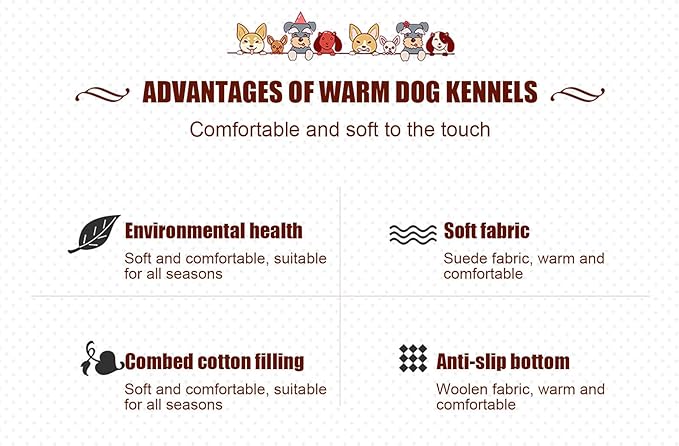 Suede Sofa Dog Bed, Multiple Sizes Orthopedic Memory Foam Mattress, Durable and Calming, Washable Dog Bed with Anti-Slip Bottom S brightRed