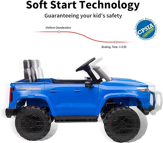 24V 10Ah Ride on Toy for Big Kids, 4x4 2 Seater Electric Kids SUV Car to Drive with Remote Control, 4x200W Motors - Blue