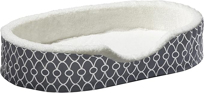MidWest Homes for Pets Orthoperdic Egg-Crate Nesting Pet Bed w/Teflon Fabric Protector, XL Gray