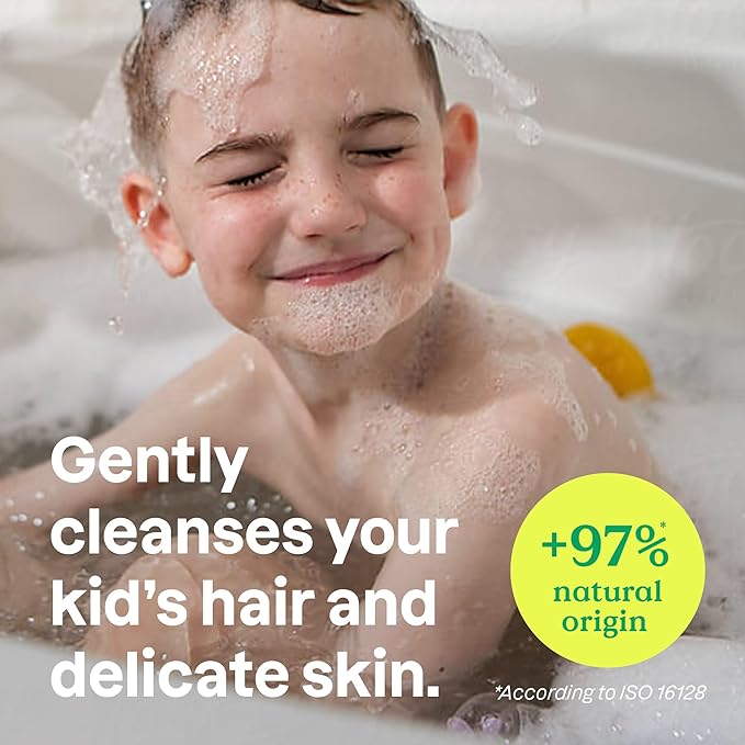 ATTITUDE Shampoo and Body Wash for Kids, EWG Verified Hair and Body Cleanser, Dermatologically Tested Soap, Plant and Mineral Based Bath Products, Vegan, Bulk Refill, Vanilla and Pear, 67.6 Fl Oz