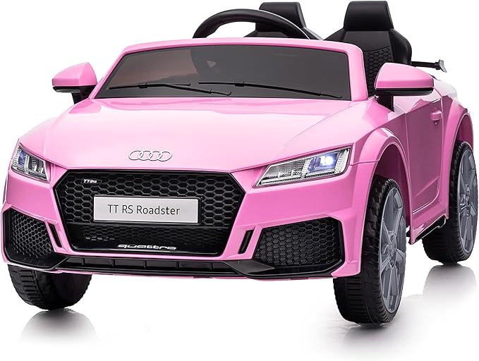 Licensed Audi Electric Kids Car, 12V Kids Ride-on Toy Car for Toddlers w/Remote - Pink
