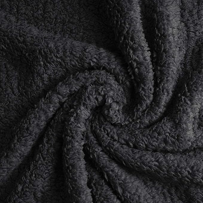 Pet Blankets for Couch Sofa Bed Dog Blankets Reversible Cat Blanket Soft Furniture Protector Cover for Small Medium Large Dogs Cats, Black, 30 x 20 inches