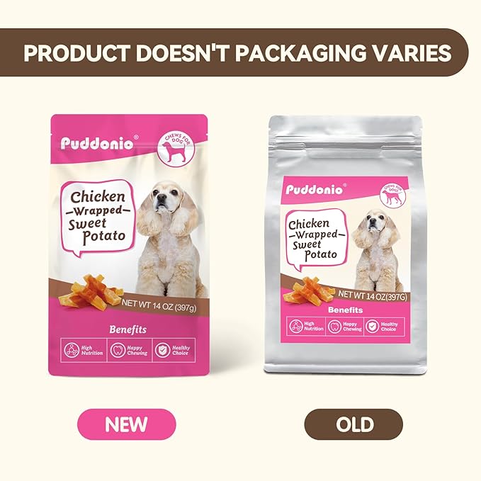 Dog Treats, Chicken Wrapped Sweet Potato, Soft Rawhide-Free Chews for Puppies & Small Dogs, 14 oz