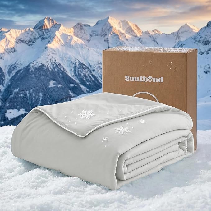 Soulbond Cooling Blanket for Large Dogs - Q-MAX>0.45, Washable Cool Pet Cats Throw Blanket for Hot Weather, Self-Cooling Soft Dog Mat for Bed Crates Couch Sofa Cars(40"x50", Light Grey)