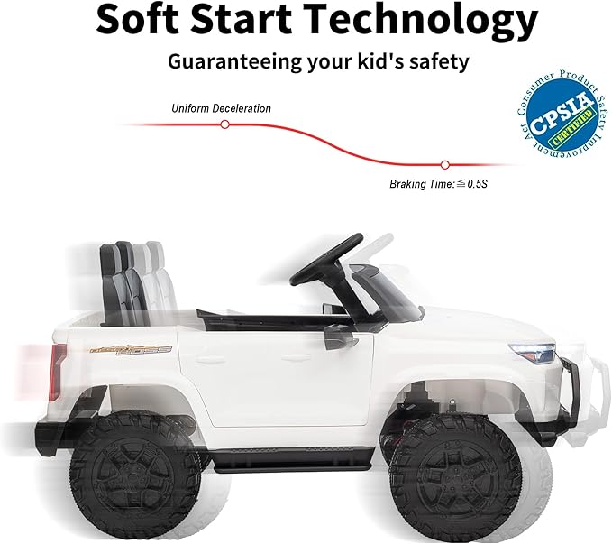 24V 10Ah Ride on Toy for Big Kids, 4WD 2 Seater Electric SUV Kids Car to Drive w/Remote Control, 4x200W Motors - White