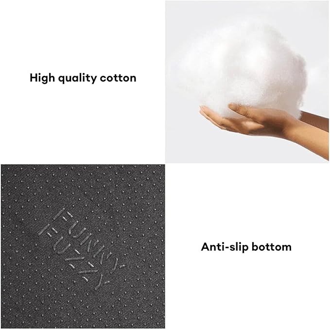 FUNNY FUZZY Dog Bed Orthopedic & Fluffy Dog Couch Bed, Corduroy Fleece Pet Beds Washable, Supportive Foam Pet Sofa Bed with Removable Zipper Cover - Snoozy Dream, Dark Grey, XL