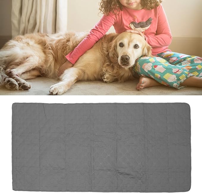 Dog Bed Blankets, Pet Bed Cover for Couch Sofa Bed, Anti Slip Bottom Bite Furniture Protector with TPU Layer, Deep Gray Four Leaf Clover (30x70inch)