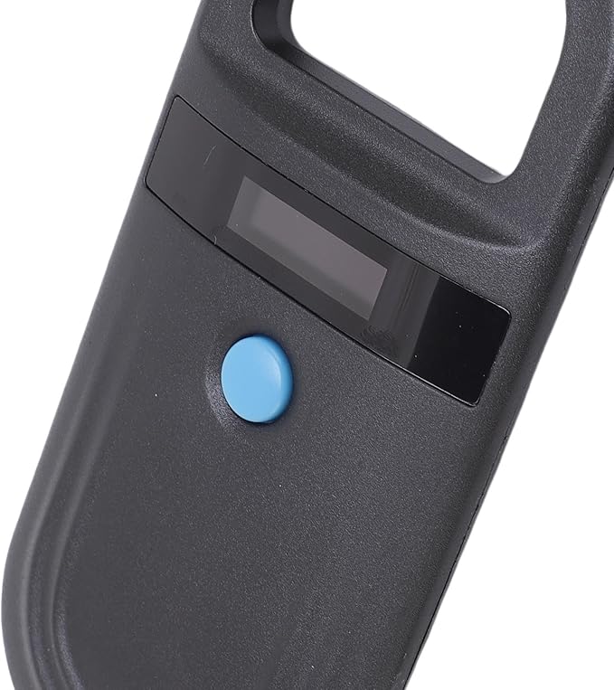 Pet Microchip Scanner, USB Interface Dual Frequency Animal Chip Scanner, Microchip Reader with Rechargeable Battery and Compact Design for Dogs, Cats, Pigs (Black)